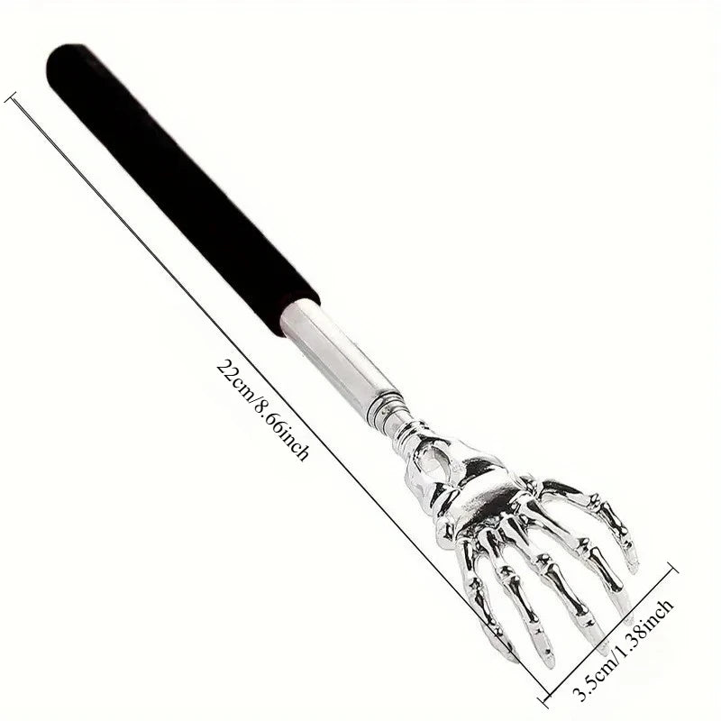 1pc Portable Extendable Back Scratcher Stainless Steel Telescoping Back Scratcher for Both Human Extendable Back Massager