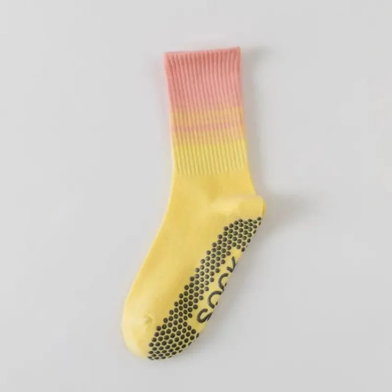 Dreamlikelin 1 Pair Women's Mid-Calf Yoga Socks, Professional Fitness & Pilates Socks Silicone Anti-Slip Grip Breathable Socks