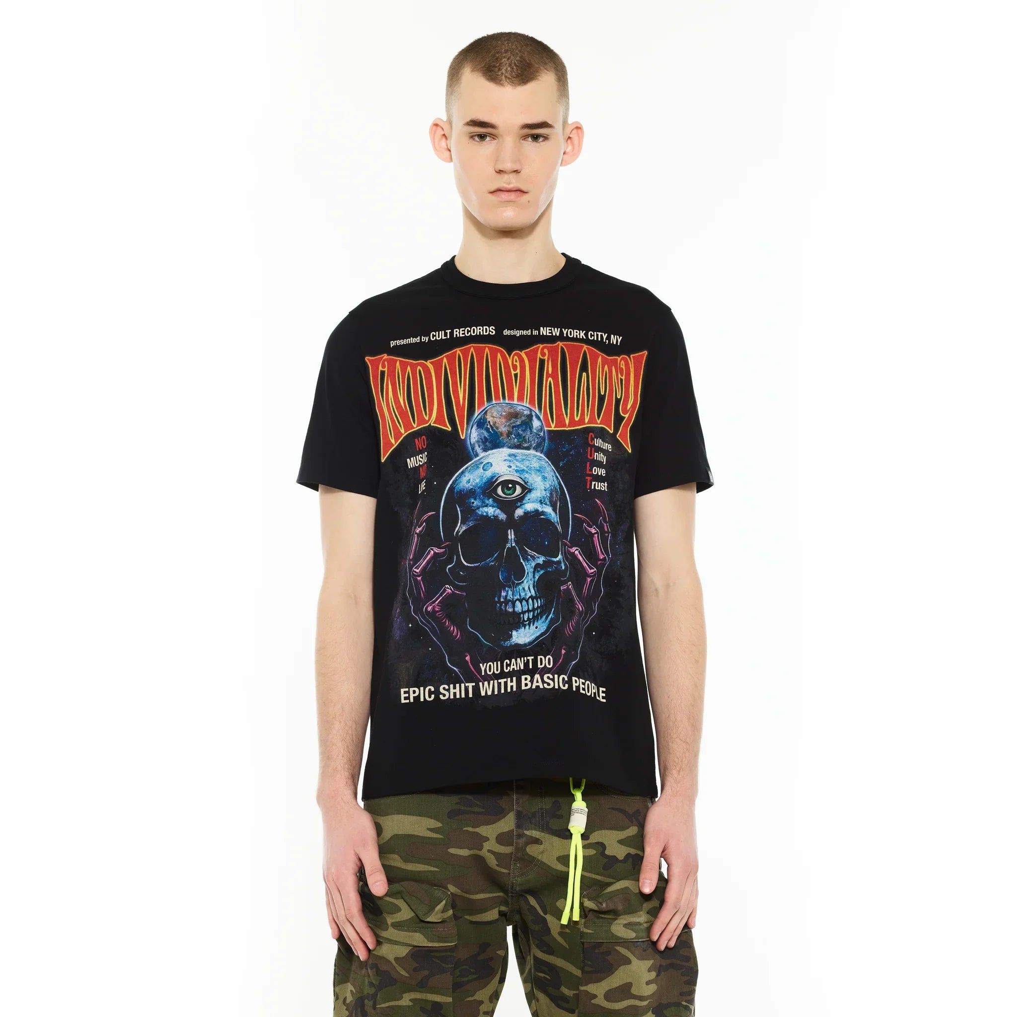 Cult Of Individuality Psychedelic Crew Tee - Black