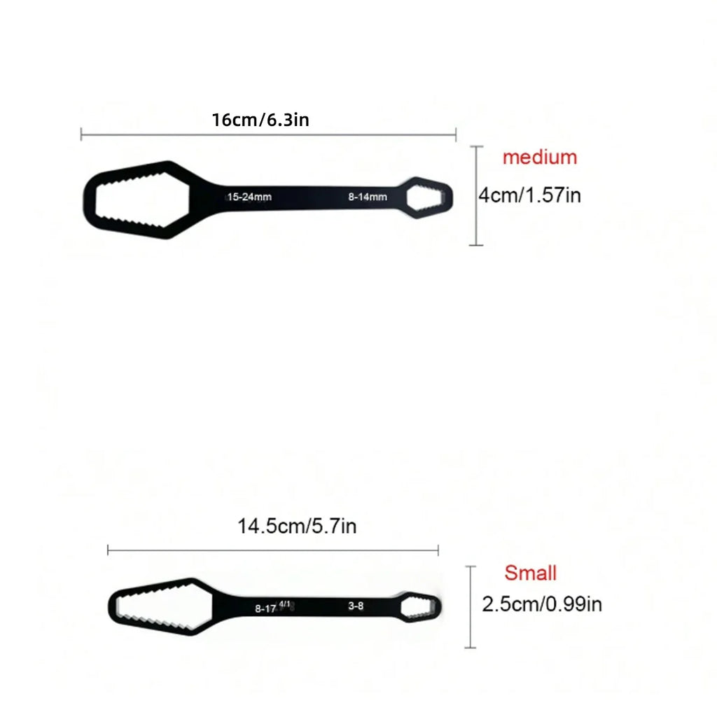 PINMOAP 1PC Multi Functional Wrench With Adjustable Self Tightening Double Head Wrench Convenient Tool For Cars Bicycles Homes
