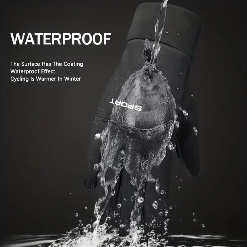 Winter Warm Gloves Touch Screen Windproof Cold-proof Cycling Gloves, Men's Women's Running, Hiking Skiing Gloves