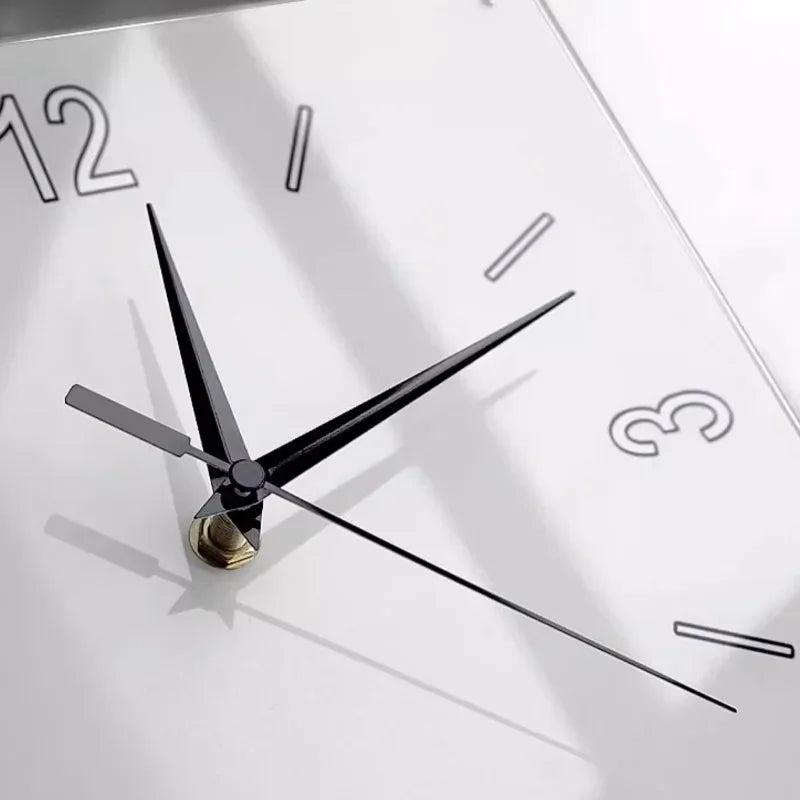 Modern Creative Wall Clock Corner Double-sided Clocks Without Punching Fashionable Minimalist Light Ins Style Living Room Decor