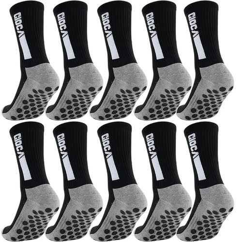 1/5/8/10pairs men women unisex non slip grip soccer rugby socks towel bottom breathable shockproof athletic exercise