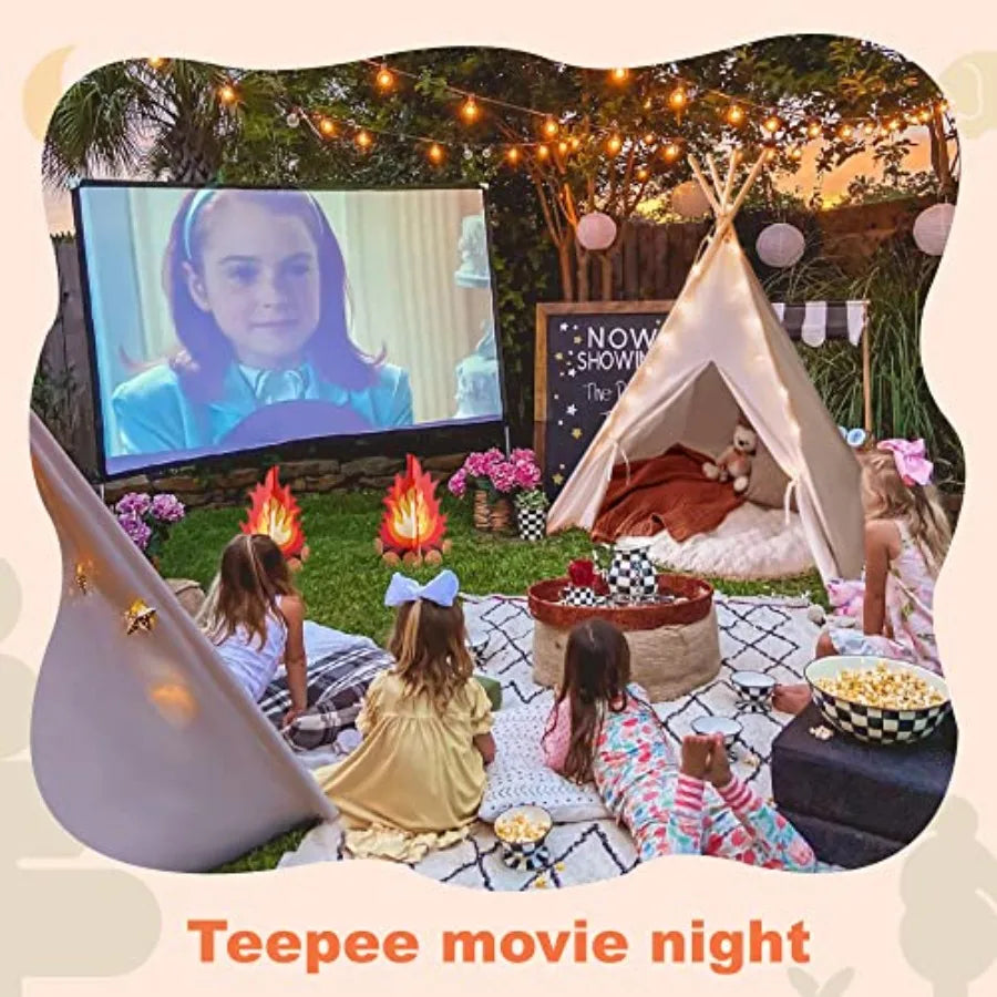 Tiny Land Teepee Tent for with Star Lights, Foldable Play Tent for Girls and Boys, Washable Indoor Toddler Tent, Cozy Warm Read
