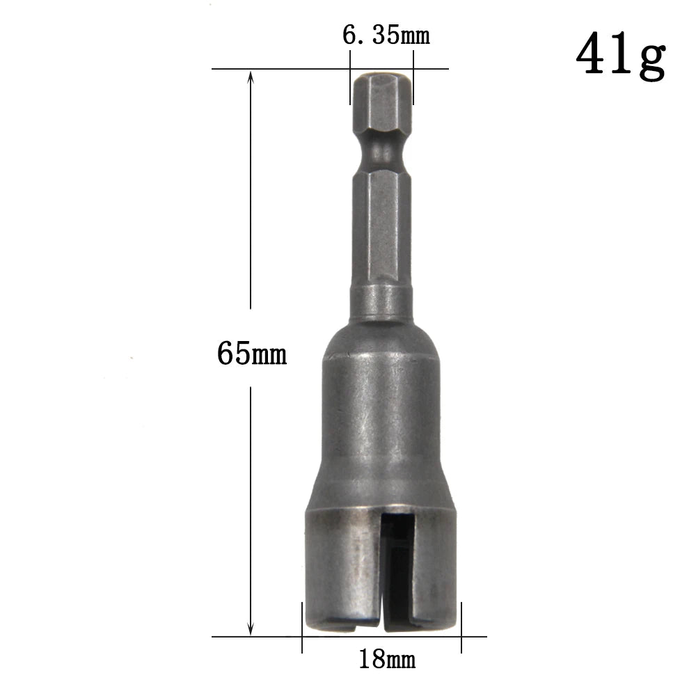 Natural color 65mm slotted socket hexagonal handle electric screwdriver wrench black butterfly hole socket wrench tool