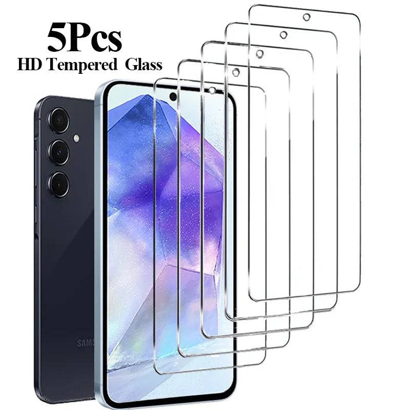 HD Screen Protector for Samsung S23 S26 A55 A35 A54 S25 Tempered Glass for Samsung S24 S21 S22 mica Galaxy S24 Ultra S23 FE