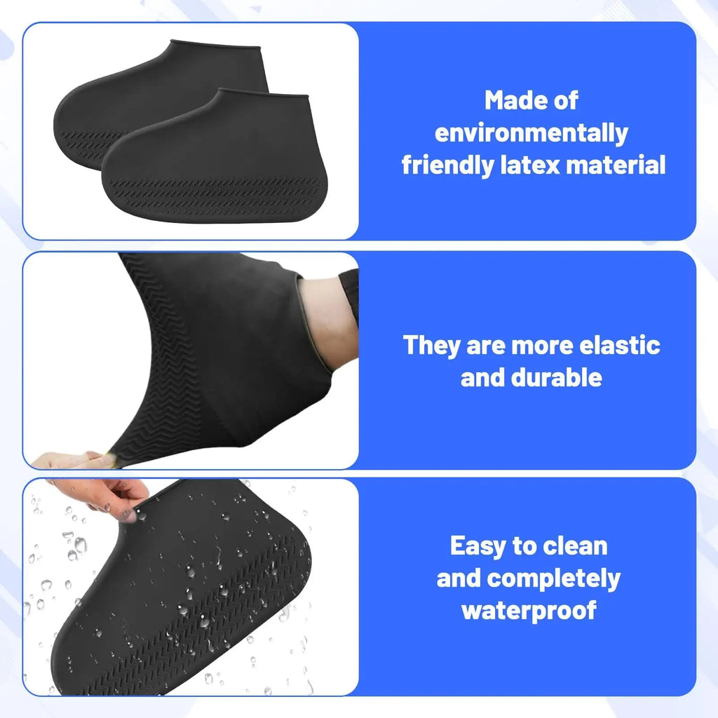 Reusable Waterproof Rain Shoe Covers Non-Slip Overshoes for Men & Women Outdoor Fishing Commute & Household Use Home Garden