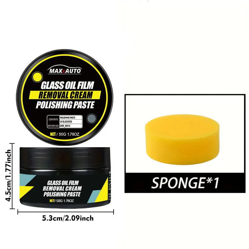 Car Glass Polis Oil Film Removal Paste Water Repellent Anti Rain for Windshield Rearview Glass Cleaning Hydrophobic Coating Kit
