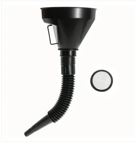 Car Long Stem Funnel Gasoline Oil Fuel Filling Tools Anti-splash Plastic Oil Funnel Motorcycle Refueling Tools Auto Accessories