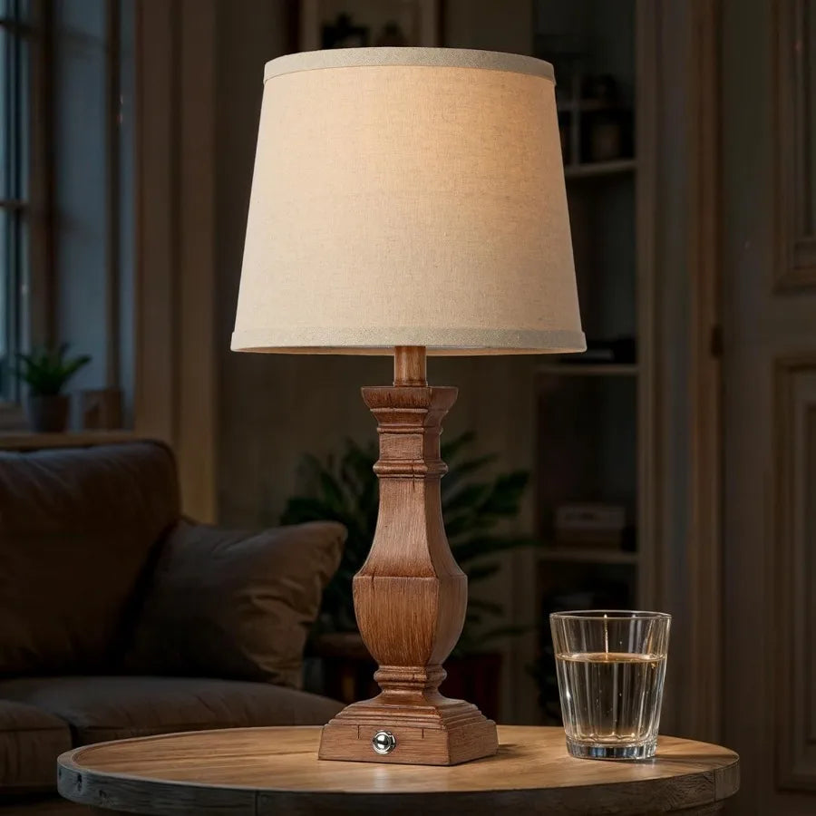 Dimmable Table Lamps Set of 2 Rustic Farmhouse Table Lamps for Living Room Bedroom Bedside Desk Lamps for end Tables Touch Lamp