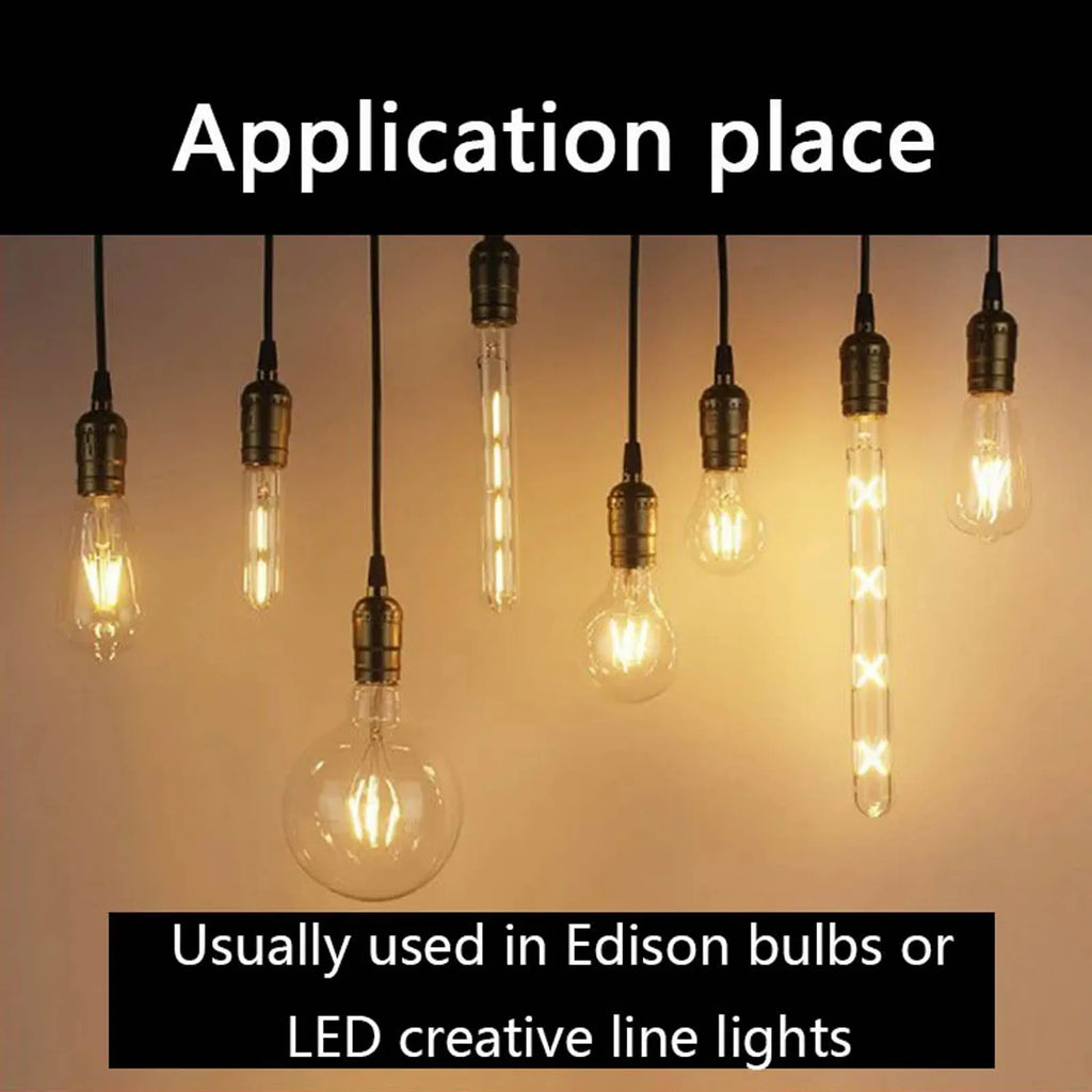 100pcs LED Filament Lamp Parts DC3V 145mm Warm Retro Edison Bulb LED Diodes Flexible Filament For Christmas Decorative Lamp