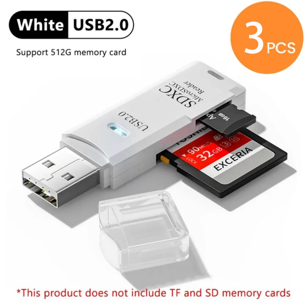 2 in 1 USB2.0/3.0 Card Reader Micro TF sd card Reader usb adapter High Speed Cardreader TF Memory card For PC Laptop Accessories