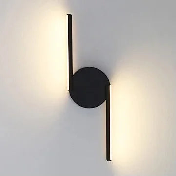 Modern Nordic LED Wall Lamp, Minimalist Black Geometric Sconce for Bedroom Bedside Living Room Decor, Creative Home Light