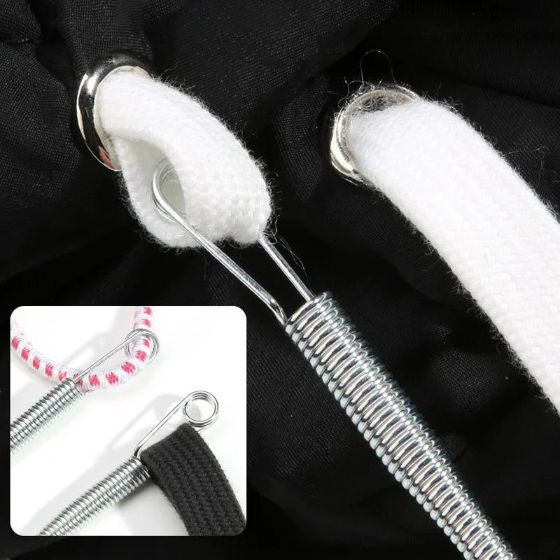 1/30Pcs Stainless Steel Rope Threading Tool Bendable Spring Drawstring Threader Clip Drawstring Thread DIY Sewing Accessories
