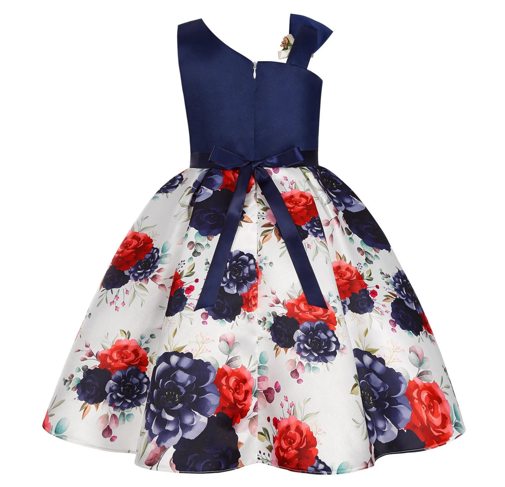 Big Bow Flower Girls Wedding Dresses For Girls Baby Children Dress Evening Party Tutu Princess Dress For Kids 3 5 10 Years