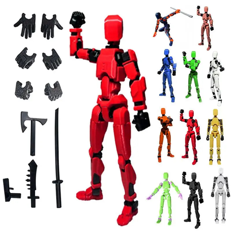 Action Doll Titan Multi Joint Mobile Transformation Robot Handheld T13 Action Doll Character and Dog Shaped Toy Children's Gift
