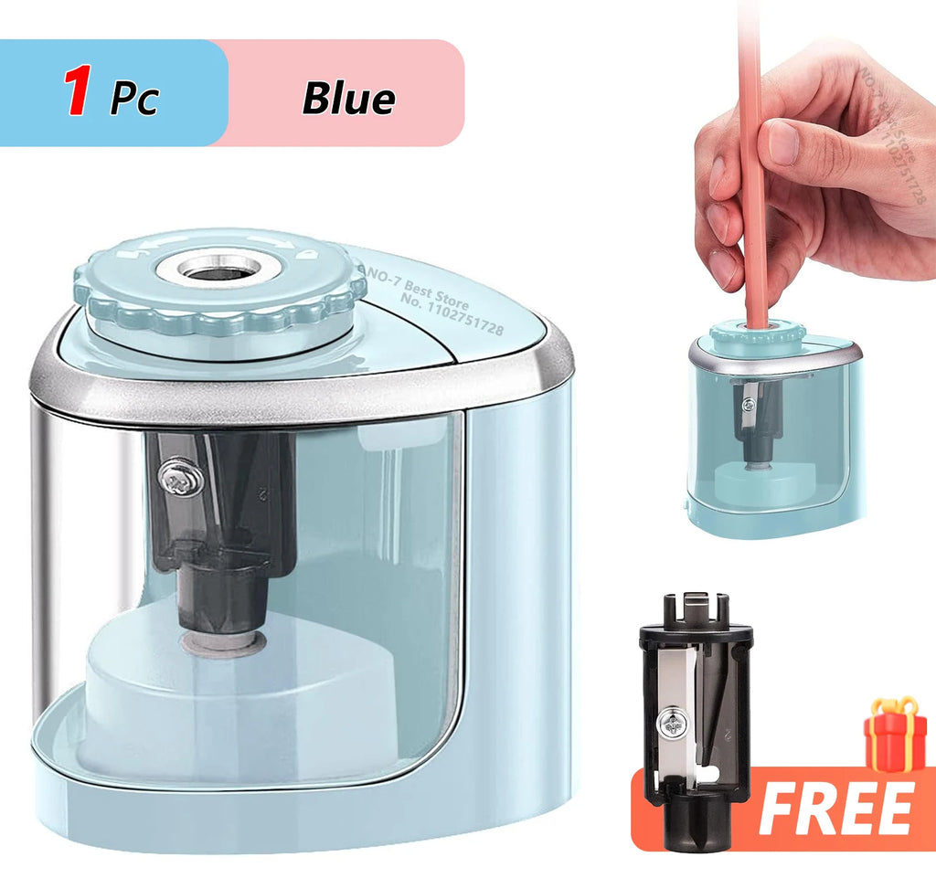 TENWIN Electric Sharpener Desktop Automatic Portable Pencil Sharpener Suitable To Pencils 6-8mm for Students School Stationery