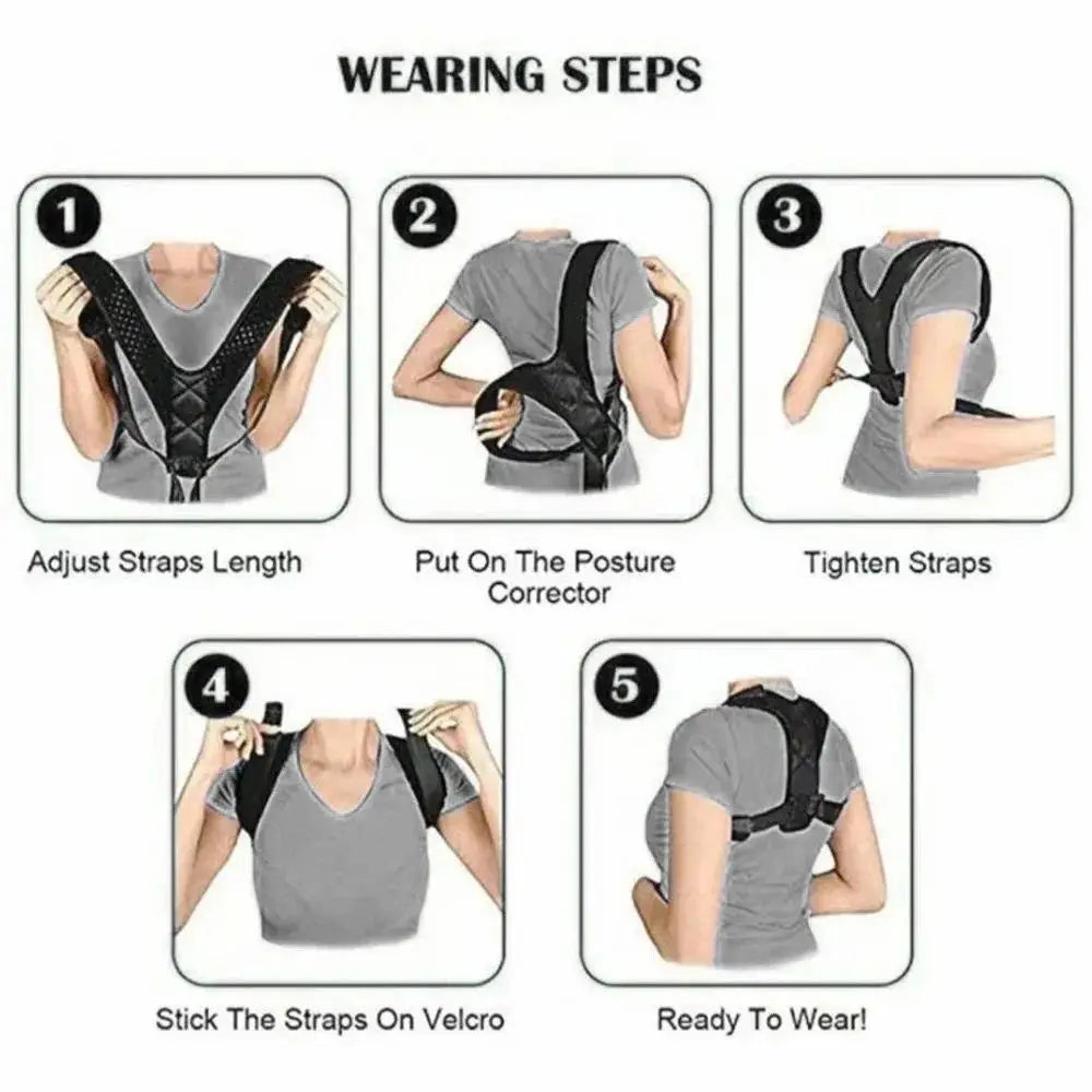 Back Posture Correction Belt – Hunchback Prevention & Sitting Posture Correction, Unisex Breathable Body Shaping Support