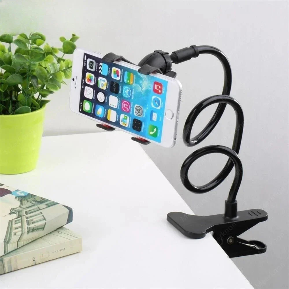 Adjustable Long Arm Phone Stand | Universal Bedside Desk Mount Holder | Fits for iPhone Samsung Xiaomi Huawei All Models