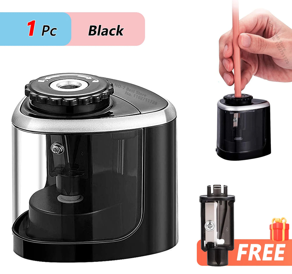 TENWIN Electric Sharpener Desktop Automatic Portable Pencil Sharpener Suitable To Pencils 6-8mm for Students School Stationery