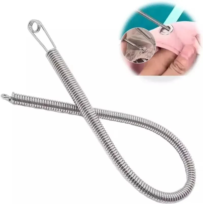 1/30Pcs Stainless Steel Rope Threading Tool Bendable Spring Drawstring Threader Clip Drawstring Thread DIY Sewing Accessories