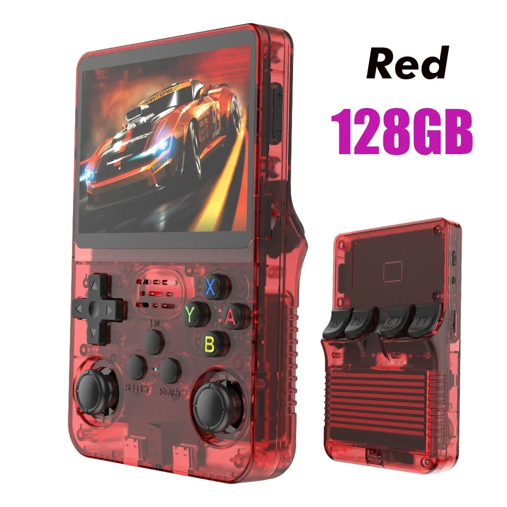 R36S Retro Handheld Game Console with ARKOS System 3.5IPS 128GB/64GB  Storage Preloaded Games Portable Gift for Boys & Gamers