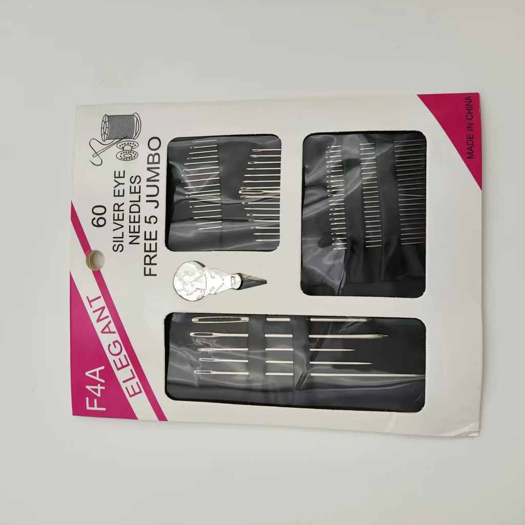Stainless Steel Big Eye Hand Sewing Needles Set with Different Sizes for Sewing Needlework Embroidery Needles