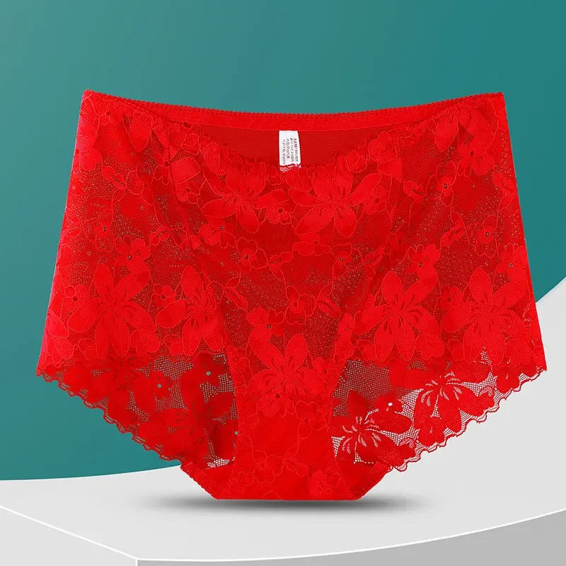 Sexy lingerie for women underwear cutout lace  floral panties Plus size ropa mujer high waist sheer mesh  interior femenina