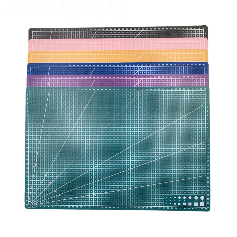 PVC A3 A4 A5 PVC Cutting Mat Cutting Board Workbench Patchwork Sewing Manual DIY Engraving Double-side Pad Leather Craft Tool