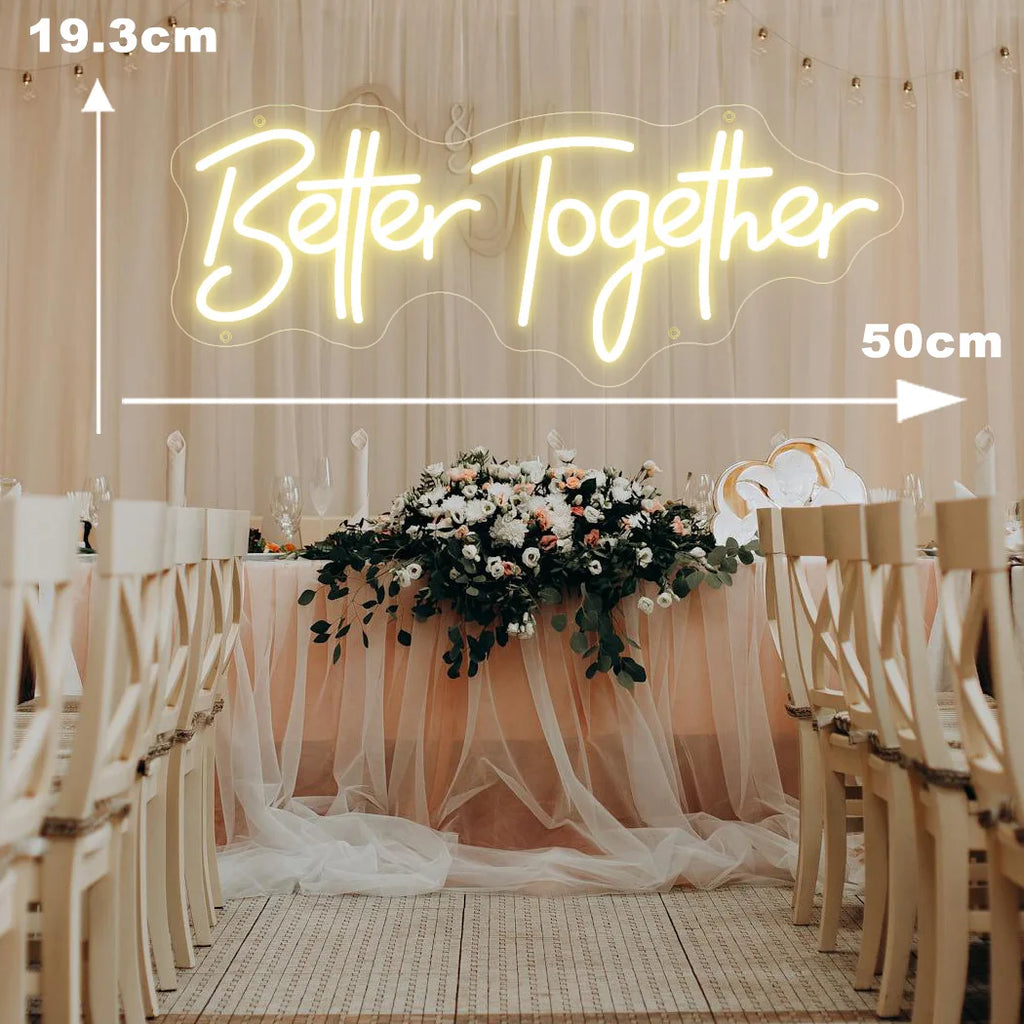 Always Forever LED Neon Sign Room Wall Decor Wedding Light for Engagement Birthday Wedding Party Gift USB Powered Neon LED Signs