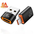 6A USB To Type C OTG Adapter 120W USB-C Male To Type-c Female Charger Converter for Macbook Samsung Data Transfer 1pc 2pcs