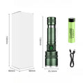 Rechargeable LED Flashlight Zoomable Waterproof Aluminum Alloy Torch with Clip Magnet for Outdoor Hiking Camping Night Use