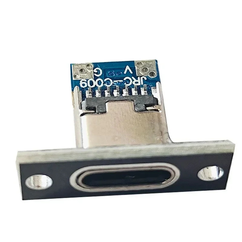 5/20Pcs USB Jack 3.1 Type-C 2Pin 4Pin Female Connector Jack Data Charging Port Small Electrical Charging Base with Fixing Plate