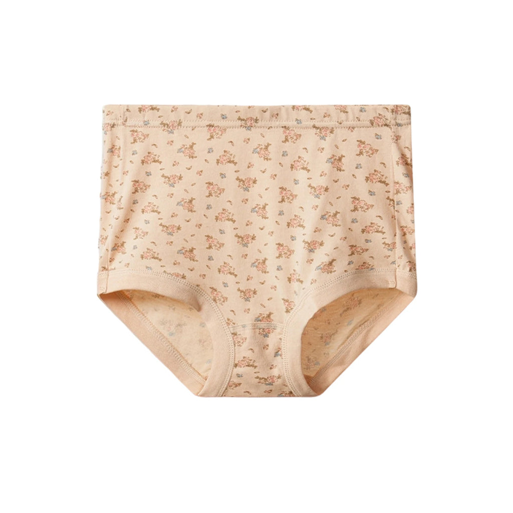 Floral Printed Women's Underwear High Waist Plus Size Ladies Briefs Breathable Thin Soft Daily Wear Comfortable Female Panties