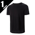 Men's Running Quick Drying T-shirts Breathable Hiking Fishing Tees Soft Elasticity Outdoor Sports Short Shirt Summer