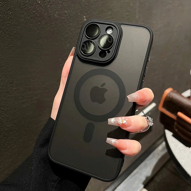 Luxury Armor For Magsafe Magnetic Wireless Charging Case For iPhone 11 12 13 14 15 16 Pro Max Plus Shockproof Hard Cover