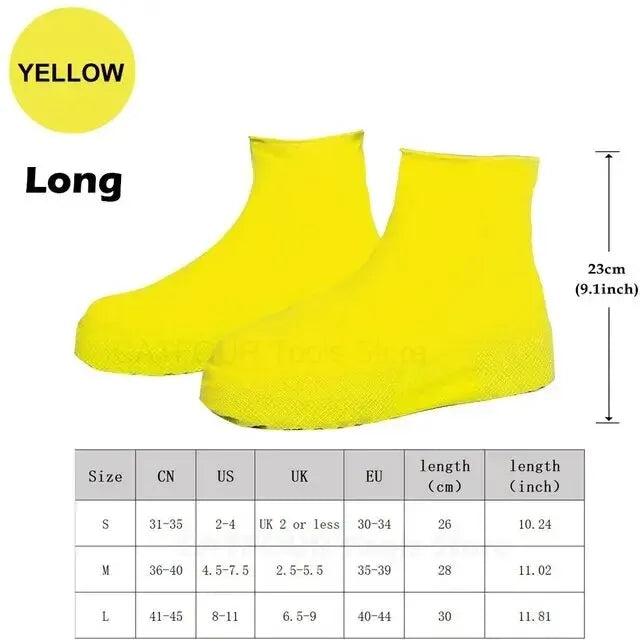 Reusable Waterproof Rain Shoe Covers Non-Slip Overshoes for Men & Women Outdoor Fishing Commute & Household Use Home Garden