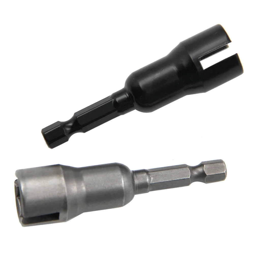 Natural color 65mm slotted socket hexagonal handle electric screwdriver wrench black butterfly hole socket wrench tool
