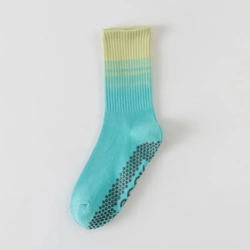 Dreamlikelin 1 Pair Women's Mid-Calf Yoga Socks, Professional Fitness & Pilates Socks Silicone Anti-Slip Grip Breathable Socks