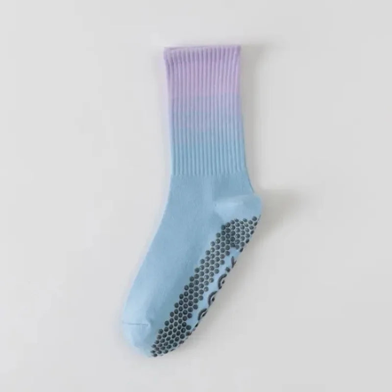 Dreamlikelin 1 Pair Women's Mid-Calf Yoga Socks, Professional Fitness & Pilates Socks Silicone Anti-Slip Grip Breathable Socks