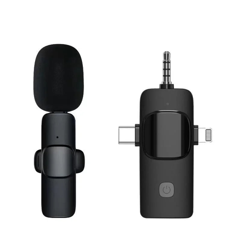 Mini Wireless Lavalier Microphone USB C Noise Cancellation Lapel Mic for iPhone 17/16/15 Video Recording Vlog
