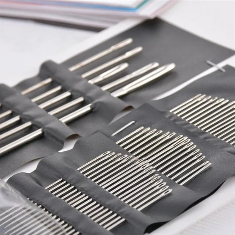 Stainless Steel Big Eye Hand Sewing Needles Set with Different Sizes for Sewing Needlework Embroidery Needles