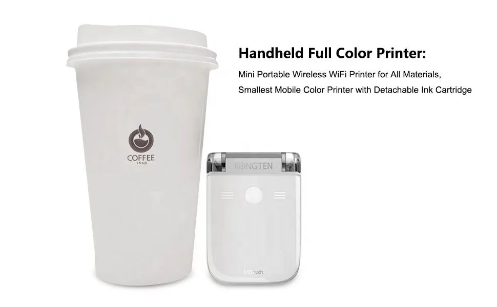 Kongten Full Color Printer Portable Mini Mobile Printer Can Print on Most Materials