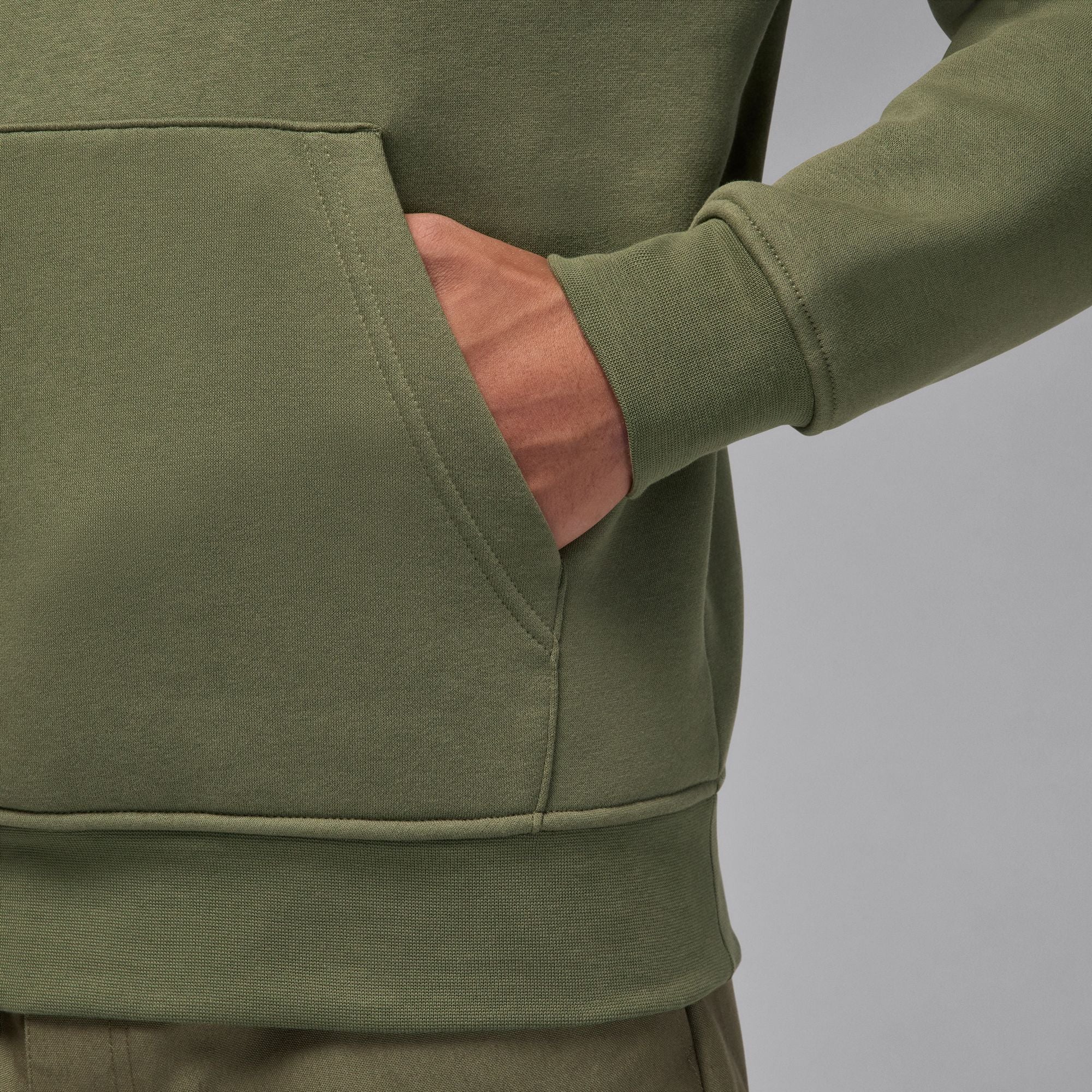 Air Jordan Mens Brooklyn Fleece Pullover Hoodie - Medium Olive