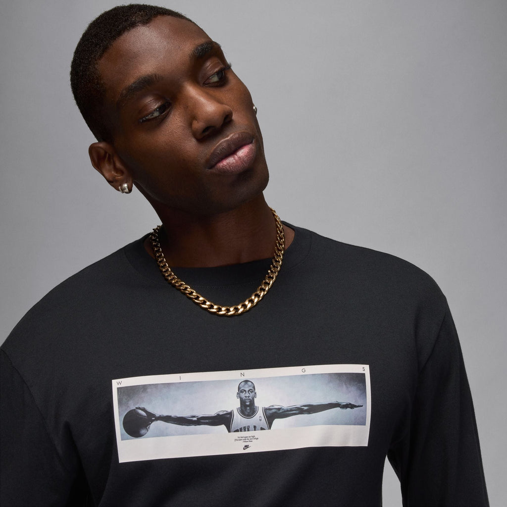 Air Jordan Mens Long Sleeve Crewneck - Black
