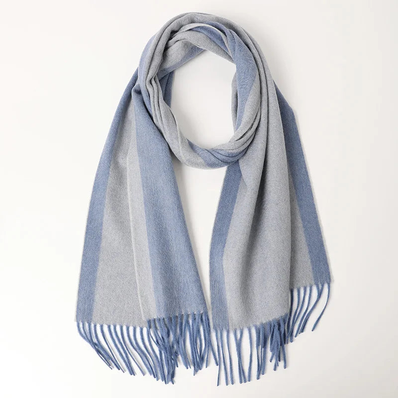 Custom Fashion Winter Warm Soft Scarf Designer Brand 100% Cashmere Luxury Scarves Shawl for Men and Women