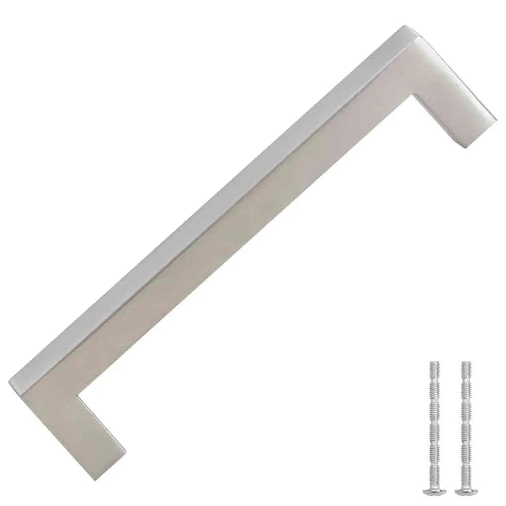 W2B VidaXL Luxury European Style Cabinet Door Handle Set 10 Stainless Steel Silver Zinc Alloy Medium Durable for Closet Wardrobe