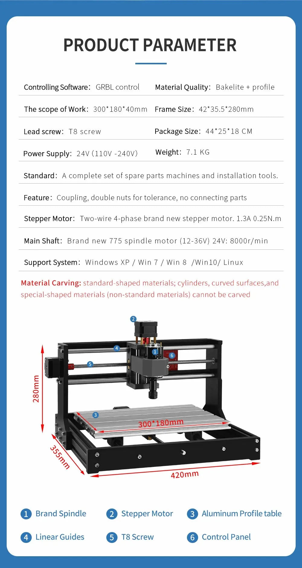 Cnc 3018 Pro Er11 Grbl CNC Router for Plastic, Wood, Acrylic Engraver Machine