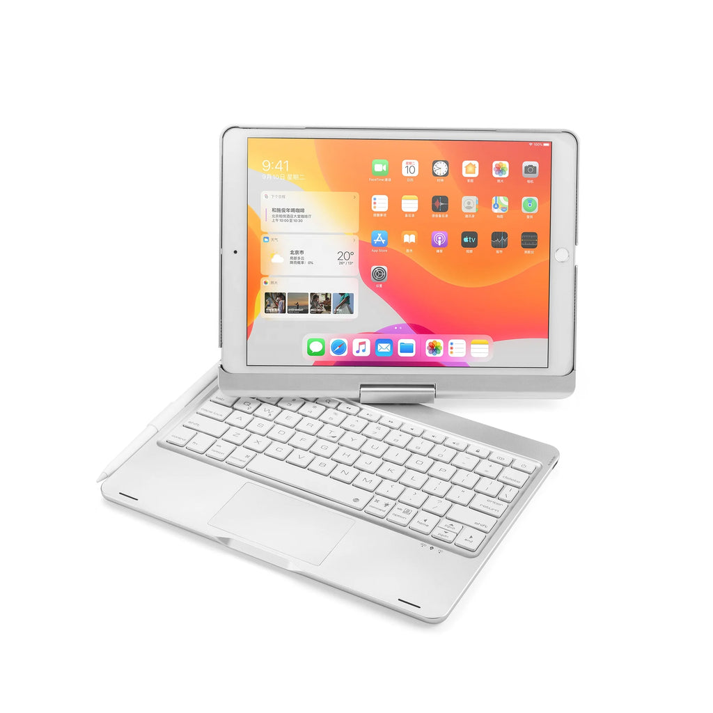 360 Degree Rotation Smart Touchpad Keyboard Backlit Keyboard Case for iPad 8th Generation