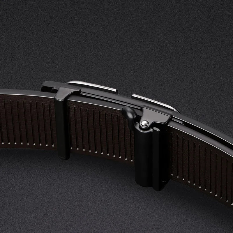 For Brand Special Men's Cowhide Belt with Alloy Buckle 3.2cm Width 115-130cm Length-Clearance Inventory